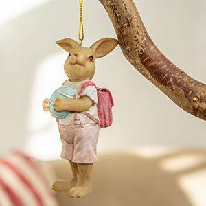 Подвесное украшение ЗАЙЧИК С КРАШЕНКОЙ, полистоун, 10 см