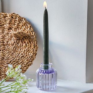 Двусторонний подсвечник ЛЕДЯНОЙ КОКТЕЙЛЬ: ЛАВАНДОВЫЙ, стекло, 8 см