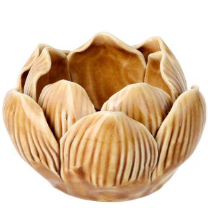 Керамический подсвечник НЕЖНАЯ КУВШИНКА, фарфор, бежевый, 9 см