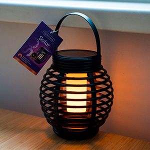 Садовый светильник Solar ФОНАРИК-КОРЗИНКА, тёплый белый LED-огонь, 16 см, пластик