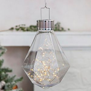 Подвесной солнечный светильник Solar CRISTAL MAGIQUE, 50 тёплых белых мерцающих микро, 33х20 см, IP44