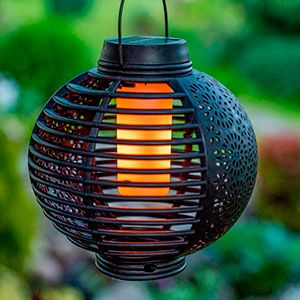 Подвесной светильник на солнечной батарее Solar ТОТТОРИ, 12 теплых белых мини LED-огней, 15х15 см