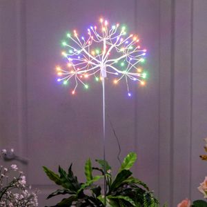 Садовый светильник ЗВЁЗДНЫЙ ОДУВАНЧИК, 80 разноцветных LED-огней, серебряный, 0.5+5 м, уличный, Эдельман (Edelman)