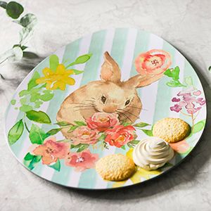 Пасхальное блюдо КРОЛИК С ПИОНАМИ, 35х29 см