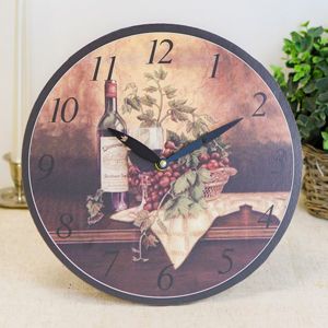 Настенные часы НАТЮРМОРТ С ВИНОМ, дерево, 28 см, Купман Интернешнл (Koopman International)