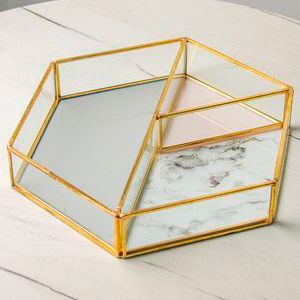 Декоративный поднос АБСОЛОН, стекло, 24х20 см, Кэминг (Kaemingk)
