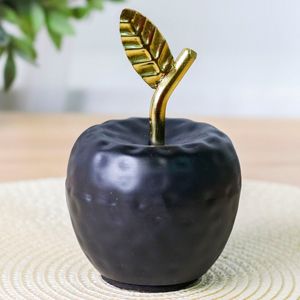 Декоративная фигурка ЯБЛОКО ПОММ, металл, чёрная, 17х9 см, Купман Интернешнл (Koopman International)