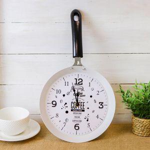 Кухонные настенные часы ВРЕМЯ КОФЕ, белые, 39х21 см, Купман Интернешнл (Koopman International)