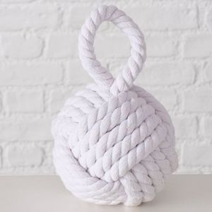 Дверной стоппер УЗЕЛОК, текстиль, белый, 23 см, Больтце (Boltze)