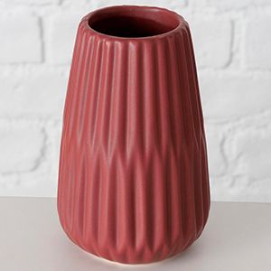 Декоративная ваза АМИАС, фарфор, бордовая, 17 см