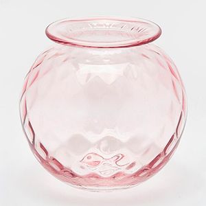 Декоративная ваза РОУЛИ, стекло, розовый, 19 см