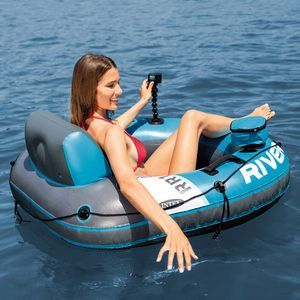 Надувной круг-кресло Intex River Run I Pro с сетчатым дном, 140x132 см
