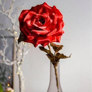 Декоративная РОЗА - КОРОЛЕВСКОЕ ВЕЛИКОЛЕПИЕ, искусственный шёлк, коралловая, 57 см
