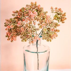 Декоративная ветка ЮЖНАЯ ЗИМА, розовая, пластиковая, 50 см