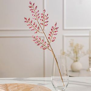 Декоративная ветка ЭГЛАН, пластик, текстиль, розовый, 40 см