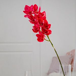 Искусственный цветок ОРХИДЕЯ - КОРОЛЕВА КРАСОТЫ, полиэстер, розовая, 71 см