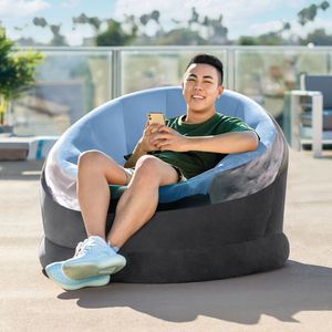 Надувное кресло Intex Empire Chair голубое, 112х109х69 см, INTEX