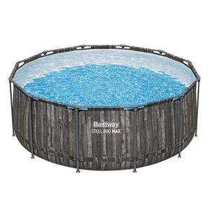 Бассейн каркасный Bestway Steel Pro Мах серое дерево, 366 х 122 см