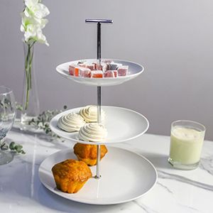 Этажерка для сервировки КАССИЯ, фарфор, 3 яруса, 24х36 см