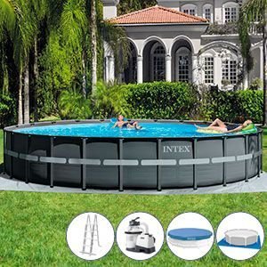 Бассейн каркасный Intex Ultra XTR Frame Pool, 732х132см + песочный фильтр-насос + аксессуары