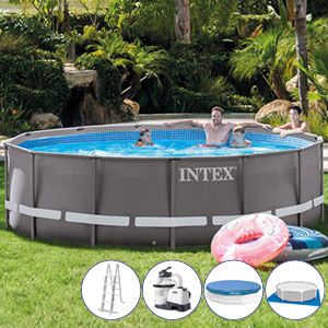 Каркасный бассейн Intex Ultra XTR Frame Pool, 488х122см + фильтр-насос (песочный) + аксессуары