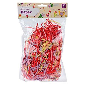 Декоративный наполнитель для подарочной упаковки PAPER SMILE, красный микс, 50 г