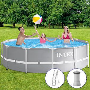 Бассейн  каркасный Intex Prism Frame Pool, 366 х 99 см + фильтр-насос + лестница, INTEX