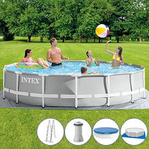 Бассейн каркасный Intex Prism Frame Pool, 457 х 107 см + фильтр-насос + аксессуары, INTEX