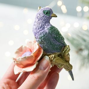 Ёлочная игрушка ПТИЧКА ВЕСЕННЕГО САДА, полистоун, 10 см