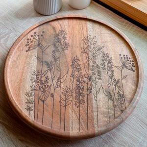 Декоративный поднос ЭРБО, древесина акации, 27 см