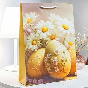 Подарочный пакет СВЕТЛЫЙ ДЕНЬ И РОМАШКИ, бумага, 34х25 см