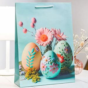 Подарочный пакет СВЕТЛЫЙ ДЕНЬ И ГЕРБЕРЫ, бумага, 34х25 см