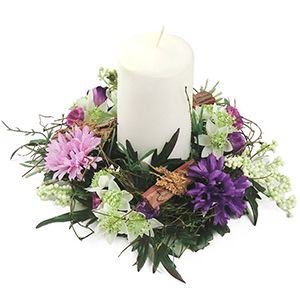 Мини-венок для свечи и декорирования ЛЕТНЕЕ ВОЛШЕБСТВО, 20 см