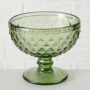Креманка ХАНИ ДРИМ, стекло, зелёный, 12 см
