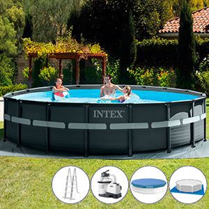 Бассейн каркасный Intex Ultra XTR Frame Pool, 549х132см + песочный фильтр-насос + аксессуары