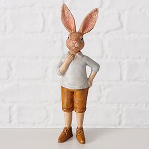 Декоративная фигура КРОЛИК КВЕНТИН, полистоун, 15 см