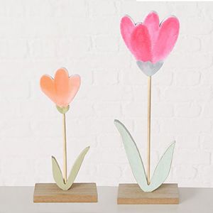 Набор декоративных фигур УЛЫБКА ВЕСНЫ, дерево, 21-31 см, 2 шт.