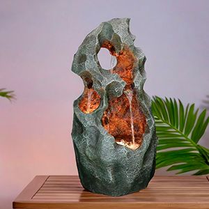 Декоративный садовый фонтан с подсветкой МАСАТО, искусственный камень, 75х40 см