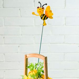 Садовый штекер ВЕСЁЛАЯ ПЧЁЛКА ЖУЖА, металл, пластик, 64 см, Кэминг (Kaemingk)