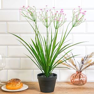Искусственные цветы в горшке ОЧАРОВАНИЕ ФЛОРЫ, розовые, 50 см