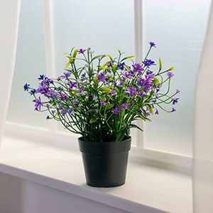 Искусственные цветы в горшке ОТТЕНКИ ФИОЛЕТА, 30 см