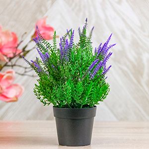 Искусственные цветы в горшке ВЕРЕСК, 23 см