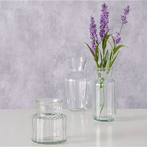 Набор декоративных ваз ОПАЛИН, стекло, прозрачный, 9-16 см, 3 шт.