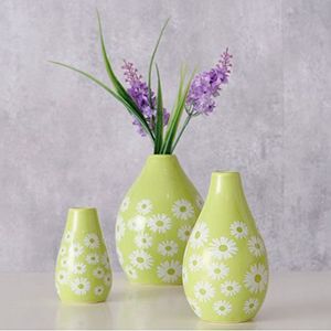 Набор декоративных ваз МАРГАРИТКИ, керамика, 8-12 см, 3 шт.