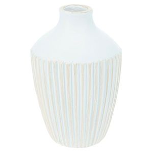 Декоративная ваза КАРРО, полистоун, белая, 16 см