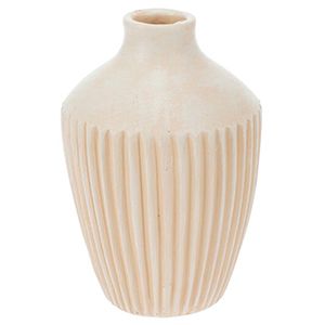 Декоративная ваза КАРРО, полистоун, бежевая, 16 см