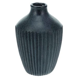 Декоративная ваза КАРРО, полистоун, чёрная, 16 см
