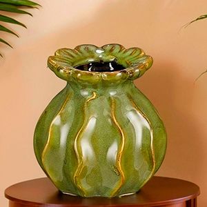 Декоративная ваза ЭБИГЕЙЛ, оливковая, 11 см