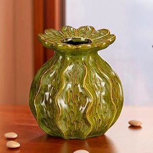 Декоративная ваза ЭБИГЕЙЛ, оливковая, 18 см