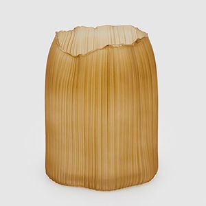 Декоративная ваза ВЕРЧЕЛЛИ, стекло, песочная, 23 см